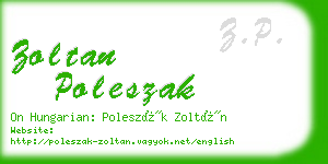 zoltan poleszak business card